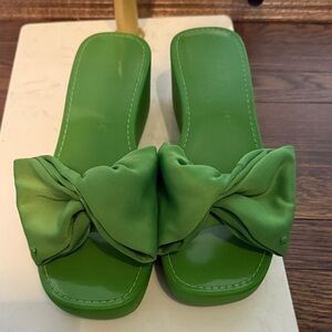 Kate Spade Green Bow Sandals